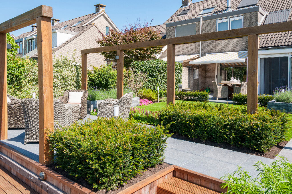 Uitzichttuin met veel terrassen
